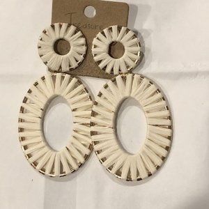 Cream Raffia Earrings